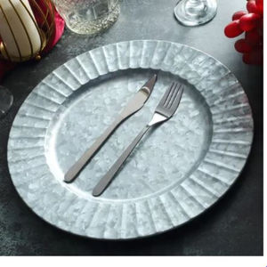 Fournisseurs en gros de vaisselle moderne assiette de chargeur à usage domestique assiette de chargeur forme ronde accessoires de vaisselle - Product Image 2