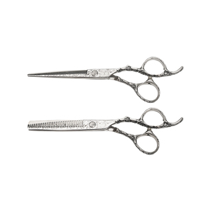 Kit de coiffure de salon professionnel 6 pouces en acier inoxydable damas ciseaux amincissants légers pour droitier cheveux à lame tranchante - Product Image 1