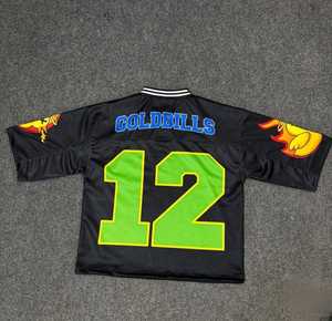 Camiseta extragrande transpirable de ajuste holgado personalizada, camisetas extragrandes de malla con diseños personalizados, ropa de fútbol, camiseta cuadrada de baloncesto y fútbol - Product Image 3