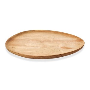 Vajilla de decoración de mesa, bandejas de madera para servir comida, bandeja de madera de forma redonda de tendencia superior para fiesta de boda - Product Image 6