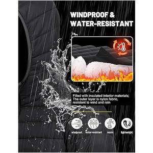 เสื้อโค้ทกันหนาวบุใยสังเคราะห์น้ำหนักเบา อบอุ่น กันน้ำ ดีไซน์ทันสมัยสำหรับผู้ชาย - Product Image 4