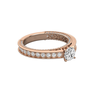 Bague solitaire en or 18 carats pour femmes avec diamant de laboratoire - Product Image 3