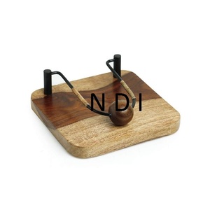 Caja de pañuelos de almacenamiento de servilletas de escritorio de madera de gran capacidad personalizada de alta calidad Contenedor de madera Premium - Product Image 4