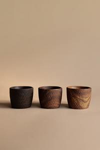 Juego de cuencos de madera rústicos hechos a mano con patrón natural texturizado Ideal para servir o decorar el hogar - Product Image 4