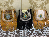 Sacs à main en cuir véritable de style occidental, de haute qualité, avec franges, sacs à bandoulière élégants, sacs bohèmes, sacs vintage élégants