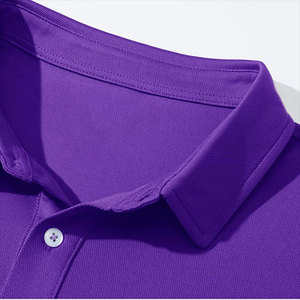 Polo deportivo de alta calidad para hombre, Polo de manga larga de Color sólido personalizado transpirable para hombre - Product Image 3