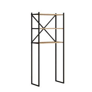 Venta al por mayor de alta calidad de madera Braga baño estante sobre lavadora estante robusto estilo europeo muebles para baño - Product Image 1