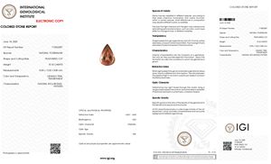 Listo para enviar 10,14 quilates IGI certificado Rosa turmalina pera corte facetado piedra preciosa suelta 16,50x13mm para colgante de anillo de joyería fina - Product Image 3