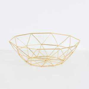 Panier de fruits plaqué or de conception de qualité supérieure de conception de haute qualité pour panier de fruits de magasin d'utilisation de cuisine de dessus de table en gros - Product Image 3