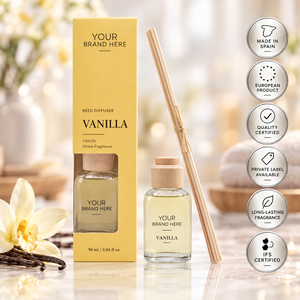 Diffusore di Aromi alla Vaniglia con Etichetta Privata 90ml OEM |   Fragranza Dolce e Confortante per la Casa |   Prodotto in Spagna UE - Product Image 1