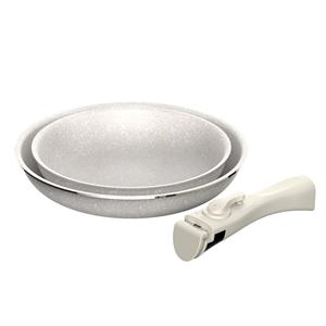 Set di 2 padelle 24x28 cm in alluminio pressofuso, rivestimento antiaderente ILAG, manico rimovibile, adatte per induzione, senza PFOA. - Product Image 5