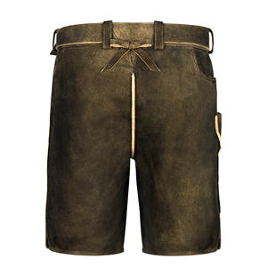 Unisex Bavarian Lederhosen cuero de ante de vaca corto Pakistán Oktoberfest moda patrón a cuadros cierre elástico medio transpirable - Product Image 6