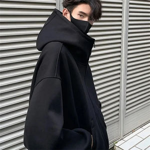 Sweat-shirts à capuche en coton 100% de haute qualité, respirants, épais, gaufré, streetwear, logo frontal, tricot uni - Product Image 6