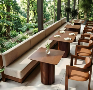 Modern Wooden Dining <b>Chair</b> With Fabric Upholstery And Wood <b>Legs</b> For Home Furniture - Product Image 1