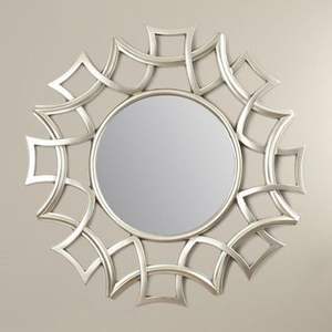 Cadre de miroir rond en aluminium plaqué or Cadre de miroir mural personnalisé et design de forme hexagonale - Product Image 5