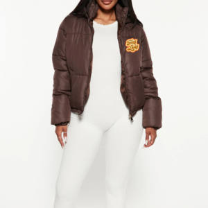 Ladies Long Length Winter Jacket Fluffy Cotton Windproof Girls Crop Tops Puffer Coats Solid Color Plus Size Waterproof OEM Logo - Product Image 5