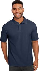 Vente en gros Polos en coton et polyester pour hommes T-shirt à manches courtes avec boutons et coupe classique Chemises de golf de performance décontractées pour hommes - Product Image 2