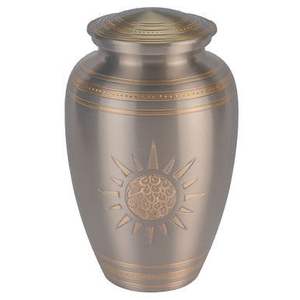 Urna Funeraria Minimalista de Latón para Recuerdo |   Juego de Urnas Conmemorativas de Lujo con Impresión Personalizada |   Urna Funeraria Artesanal para Cenizas Humanas de 3-4L de Capacidad - Product Image 2