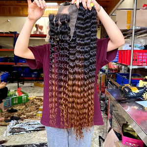 วิกผมดิบแบบชาวพม่าผมบริสุทธิ์แบบไม่ผ่านกระบวนการผมต่อแบบมนุษย์มีหนังกำพร้าในเวียดนาม - Product Image 1