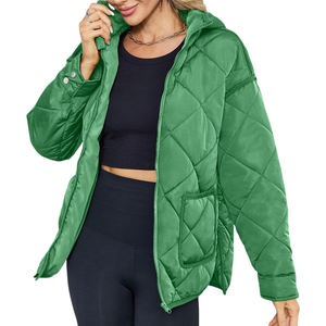 2025 nuevas chaquetas acolchadas ropa de invierno transpirable para mujeres chaquetas de burbujas con cremallera de invierno acolchadas para mujeres OEM personalizado - Product Image 6