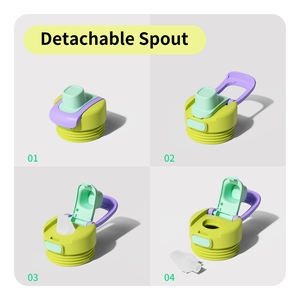 Bouteille d'eau isotherme en acier inoxydable de 27 oz, anti-fuite, avec revêtement poudré, isolation sous vide, paille intégrée et poignée dissimulée, idéale pour la gym et la randonnée - Product Image 4