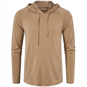 Desert Khaki Raglan <b>Hoodie</b> – Comfortable Everyday <b>Thin</b> Layer Pullover - Product Image 1
