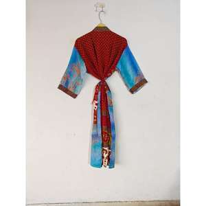 Kimono de seda estilo bohemio, Túnica térmica reciclada para otoño, verano, Primavera, ropa de dormir nupcial y uso doméstico - Product Image 4