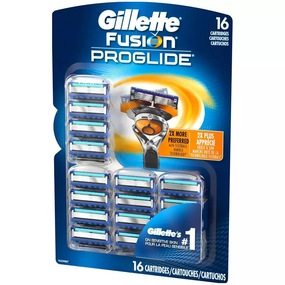 Gillette Fusion 5 and Mach 3 Razors Effective Before After Shaving Tool, Pack of 24 Razor Blade Refills with Precision Trimmer