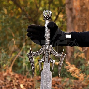 Épée de fantaisie Runeblade Damas, épée runique viking, pommeau Dragon Claw Orb et garde-épée gravé, objet de collection, cadeau de cosplay pour Hi - Product Image 3