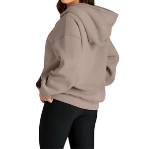 Sudadera con capucha de lana de algodón 100% para mujer, alta calidad, HeavyGSM, transpirable, cómoda, superventas, estampado bordado - Product Image 6