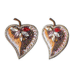 Bijoux de mode cadeau Westers style amour graine perle femmes perles de verre broderie boucles d'oreilles luxe à la main triple dames boucles d'oreilles - Product Image 6