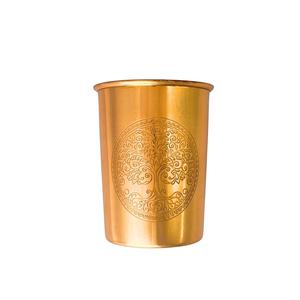 Gobelet à eau en verre en cuivre pur martelé à la main, bienfaits pour la santé ayurvédique, qualité alimentaire, 100% cuivre massif, récipient à boire - Product Image 4