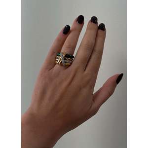 Anillo Ajustable Vintage Chapado en Oro Rosa de 18K con Incrustaciones de 4 Ranuras, Estilo Moderno y a la Moda, Ideal para Regalo - Product Image 4
