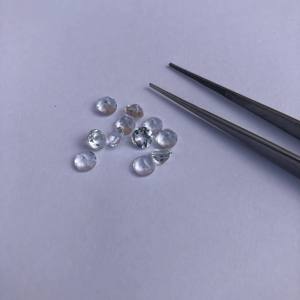 พลอยบุษราคัมสีขาวธรรมชาติขนาด3.5มม. อัญมณีเจียระไนแบบหลวมๆแบบ DIY ผู้ผลิตในราคาโรงงานจากอินเดีย - Product Image 2