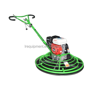 Machine de truelle de puissance de boîte de vitesses de moteur à essence Honda pliable de commande manuelle de finition de béton avec le rayon de braquage court - Product Image 4