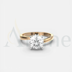 แหวนหมั้นเพชรเม็ดเดี่ยวสำหรับผู้หญิงคลาสสิกดีไซน์เรียบง่าย1.6ct ทอง14K VS1ตัดกลม - Product Image 1