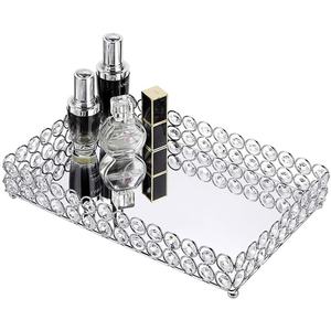 Plateau de service en aluminium pour aliments et collations Forme ronde Accessoires de mariage et d'hôtel Fournitures d'Inde - Product Image 4