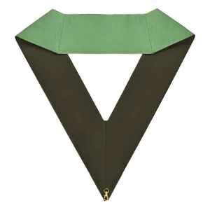 Accessoire Franc-Maçon Personnalisable : Patch Croisé Brodé en Dentelle Écologique Vert Col V avec Épingle de Sûreté pour Sacs - Product Image 4
