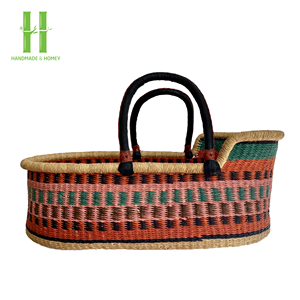 Cestas para cambiar de dormir para bebés recién nacidos, cesta de cambio de Moisés hecha a mano ecológica colgante de mimbre de Vietnam - Product Image 6