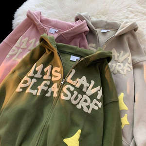 Premium Puff Print Zipper Hoodies Pour Hommes 100% Coton French Terry Heavy GSM Fashion Hoodies Meilleure quantité minimale de commande et tourner autour du temps - Product Image 4