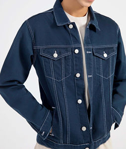 Veste en jean en coton vintage de style luxe OEM pour logo personnalisé, style streetwear, décontractée, écologique, coupe-vent pour l'hiver - Product Image 5