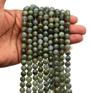 ลูกปัดหินลาบราโดไรต์ สร้อยหิน ลูกปัดหินธรรมชาติ สร้อยคอหินบำบัด คริสตัลธรรมชาติ ขายส่ง - Product Image 4