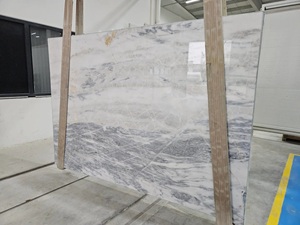 Dalle de marbre blanc fantaisie de Turquie, marbre blanc poli avec des veines dorées grises douces, 2 cm, pierre naturelle pour revêtement de sol et de mur - Product Image 5
