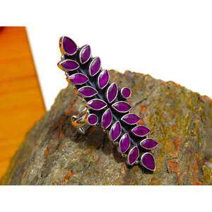 Anillo fino de Plata de Ley 925, Natural piedra preciosa de Rubí, múltiples piedras preciosas, regalo tradicional de aniversario de boda para su dedo largo - Product Image 3