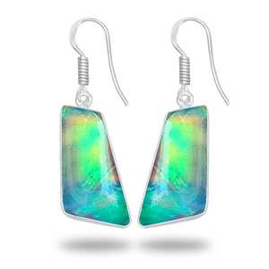 Pendientes de Ópalo Aurora de Moda, Pendientes de Plata de Lujo para Mujer, Joyería de Alta Calidad al por Mayor - Product Image 2