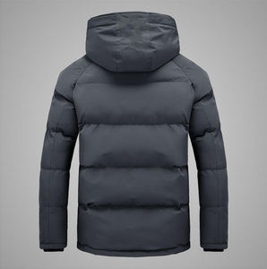 Fabricante 2023 OEM acolchado negro Unisex diseñador invierno con capucha burbuja bombardero de talla grande al por mayor chaqueta personalizada Puffer abrigo para hombre con logotipo personalizado - Product Image 2