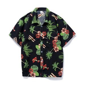 Wholesale <b>Men's</b> <b>Hawaiian</b> <b>Shirts</b> Short-Sleeve V-Neck Printed Beach Casual Single-Button & Breathable with OEM Service - Product Image 3