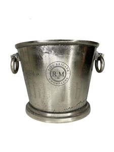 Soporte de botella de vino y cerveza de aluminio plateado de mesa de tamaño y logotipo personalizado con mango de Metal para cubo de hielo decorativo de fiesta - Product Image 6