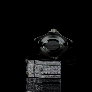 Reloj Mecánico Analógico de Acero Inoxidable de Lujo Personalizado al por Mayor, Estilo Hip Hop, con Esfera de Diamantes Moissanite de Dos Tonos, Resistente al Agua - Product Image 4