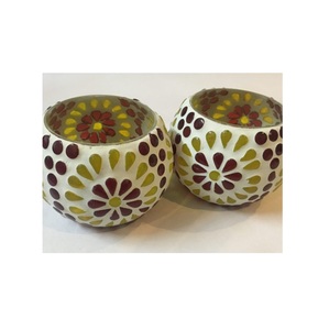 Support de lumière en T, décoration classique, mosaïque, bougies à thème, vente en gros, bougie colorée bon marché, divers modèles - Product Image 3